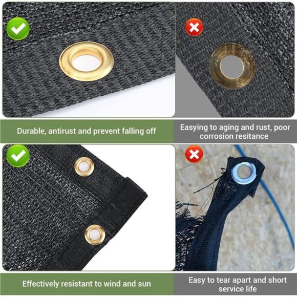 70% Garden Shade Cloth, 10x20FT HDPE Mesh Tarp with Upgraded Grommets - Picture 4 of 8